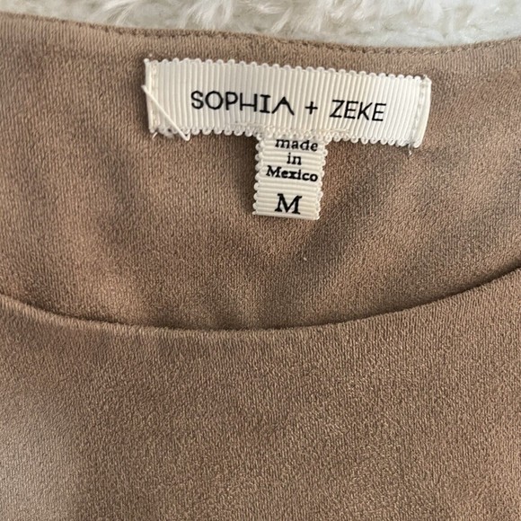 Shopia & Zeke Dress Womens Medium Stripped Faux Suede Elbow Patches Long Sleeve‎ - Picture 8 of 9